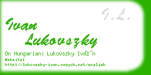 ivan lukovszky business card